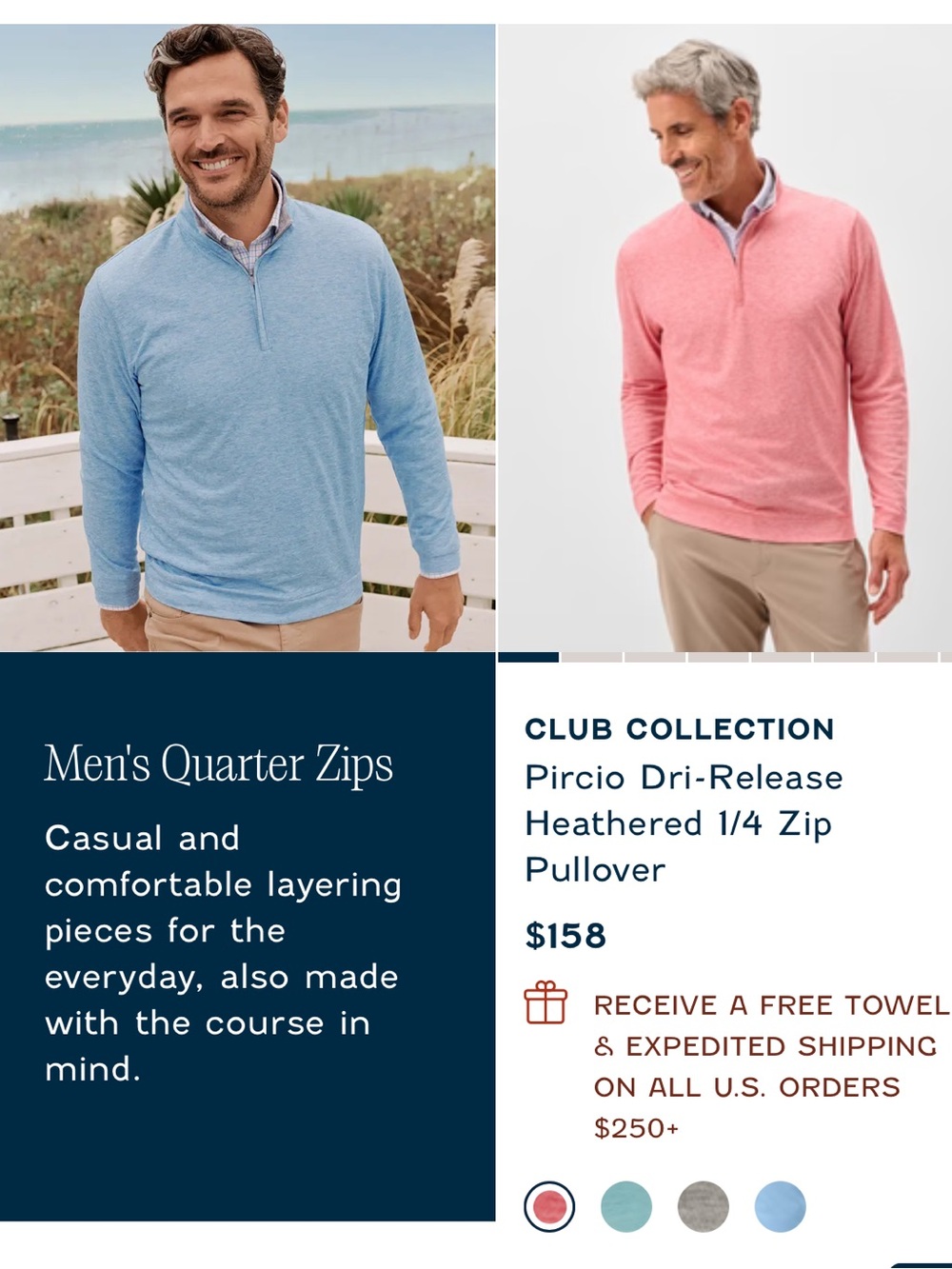 Johnnie-O 1/4 Zip Performance Long Sleeve Collard Shirt‎ Size XXL Golf Outside